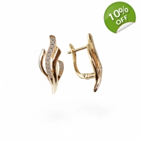 Gold plated zirconia earrings for..