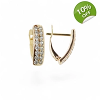 Gold earrings with 18k gold-plati..