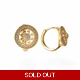 Stunning 18K Gold plated Earrings Hoops Zirconia