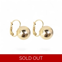 Round balls 18k Gold plated earri..