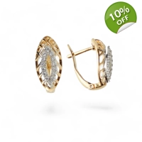 Zircon earrings for girls gold-pl..