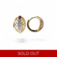 18K gold earrings Party Bridal gi..