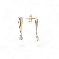 Modern earrings - Stylish 18k Gol..