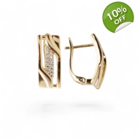 Crystals earrings minimalist jewe..