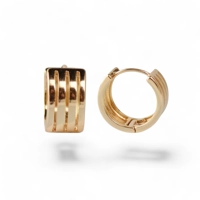 Huggie gold plated earrings gift ..