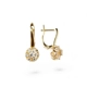 18k gold plated earrings with white zircon - Bir..