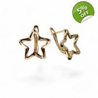 Dainty 18K Gold Earrings - Birthd..