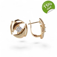 18k gold plating earrings with go..