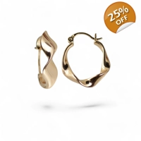 Gold plated minimalist Hoops earr..