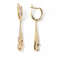Long earrings with 18k gold plate..