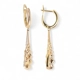 Long earrings with 18k gold plated earrings