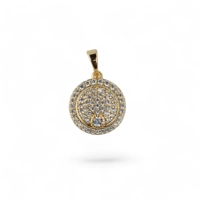 Gold plated pendant with zircon g..
