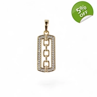 18k gold plated pendant with zirc..