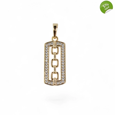 18k gold plated pendant with zirconia TG17