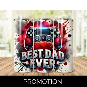 Best Dad Ever Gaming 20oz tumbler