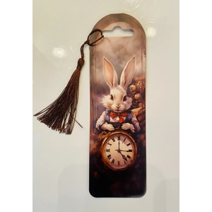 White rabbit bookmark with tassel White rabbit bookmark with tassel