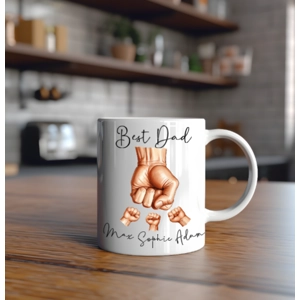 Dad Fist Bump Personalised 110z Mug