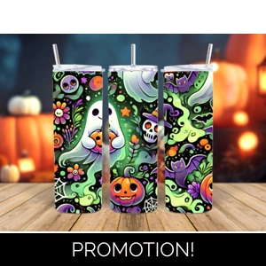 spooky ghost tumbler