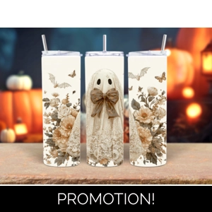 boho ghost tumbler