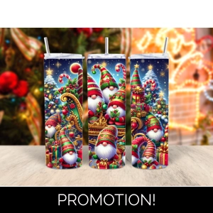 Christmas gnome tumbler