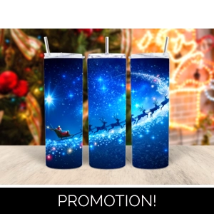 Santa sleigh tumbler