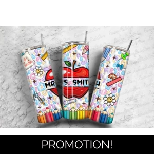 3D Inflated Personalised Teacher Tumbler