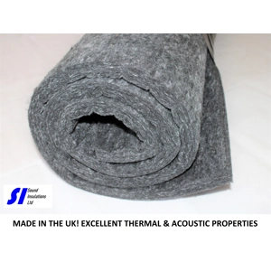SIFELT 400gsm Charcoal Polyester Non-Woven Sound & Heat Insulation Material 1m x 1m