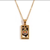Stainless steel tarnish tarot necklace