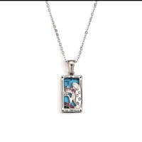 Stainless steel tarnish tarot necklace