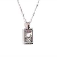 Stainless steel tarnish tarot necklace