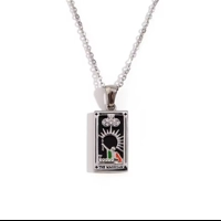 Stainless steel tarnish tarot necklace