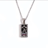 Stainless steel tarnish tarot necklace