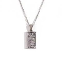 Stainless steel tarnish tarot necklace