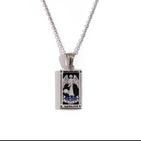 Stainless steel tarnish tarot necklace