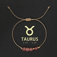 Natural Stone beads bracelet 12 zodiac signs