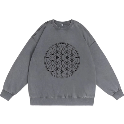 Flower of Life 100% cotton Sweatshirt — Harmony & Sacred Connection