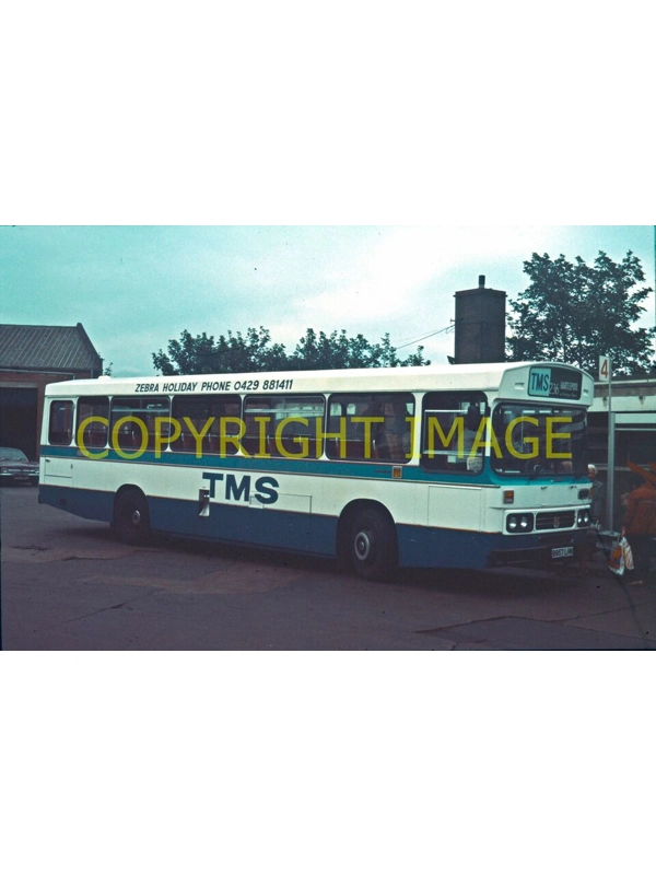 35mm slide Trimdon Motor Services Leyland Tiger / Duple B 957 CHN