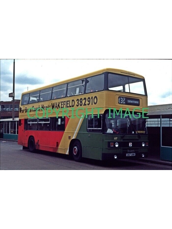 35mm slide West Riding Leyland Olympian / ECW C 617 ANW ~ 617