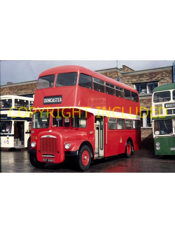 35mm slide Doncaster Daimler CVG 6 / Roe KDT 206 D ~ 206