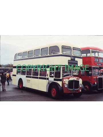 35mm slide Sheffield Transport AEC Regent 5 / Alexander 7874 WJ ~ 874