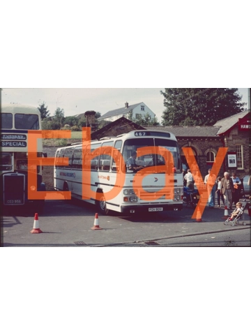 35mm bus slide Devon General Leyland Leopard / Plaxton 3545 - FDV801V