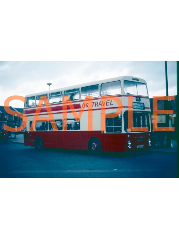 35mm slide OK Travel (Bp Auckland) Leyland Atlantean AN 68 / NCME GGR 103 N