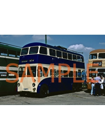 35mm slide Rotherham Daimler CTE6 / Roe Trolleybus FET 618 - 44