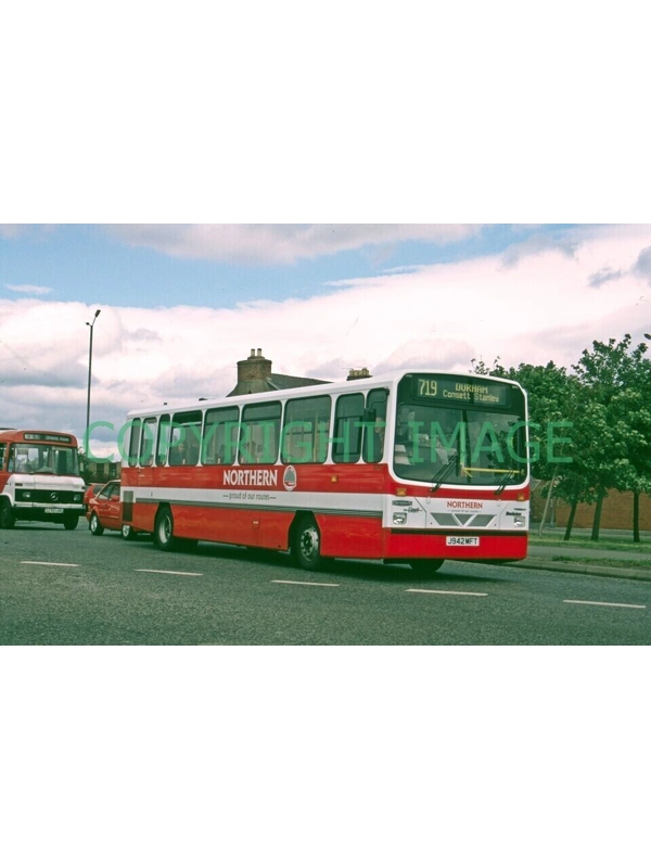 35mm slide Northern Dennis Dart / Wright Handybus J 942 MPT - 8042 @ Stanley '92