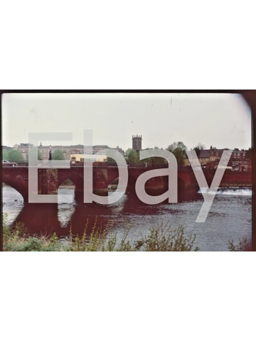 35mm bus slide Chester City transport Unidentified Fleetline on Old Dee Bridge