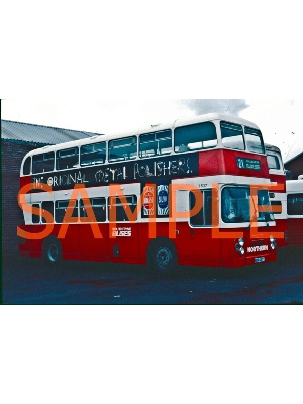 35mm slide Northern Atlantean AN68 / ECW MBR 437 T - 3537 SOUTH TYNE buses name