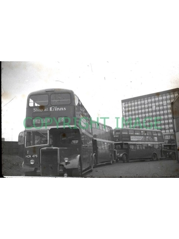 35mm B/W slide Gateshead & Dist PD3 / MCW HCN 475 - 75 @ Gateshead depot