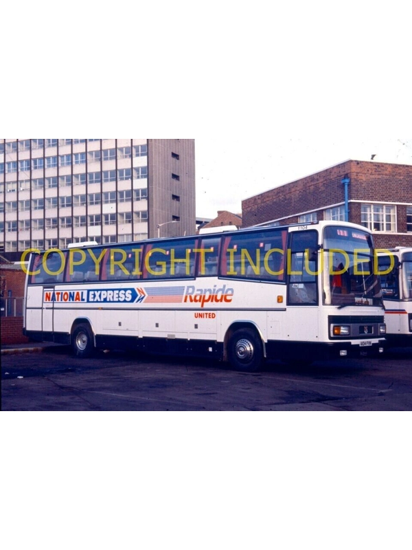 35mm slide United Leyland Tiger / Plaxton Paramount 3500 A 104 FVN ~ 1104