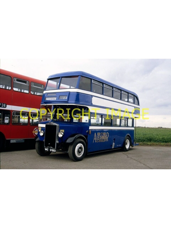 35mm slide Alexander Leyland Titan TD7 / Leyland WG 9180 - R266 @ Sandtoft 1992