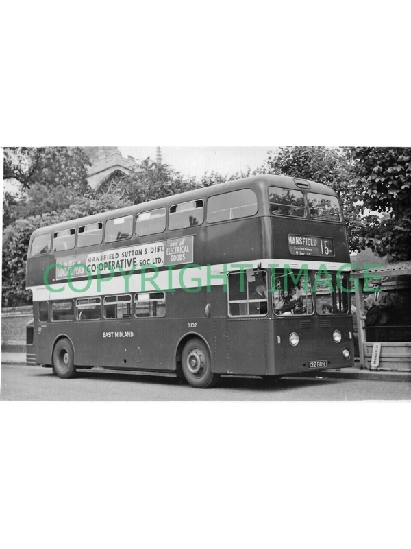 B/W Photo East Midland Leyland Atlantean PDR / Weyman 132 BRR - D132